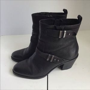 GRAY by Saks Fifth Avenue Distressed Booties. Size 7.5